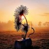 metal flowers sculpture by Geyson
