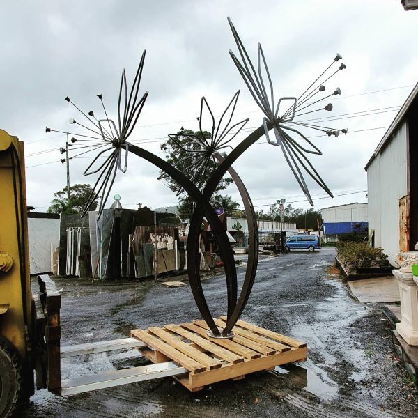 Abstract flower sculpture