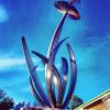 metal flower sculpture by Geyson